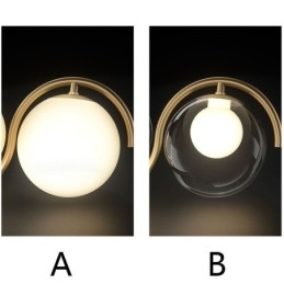 Luminária pendente moderna de globo de vidro Luminária minimalista