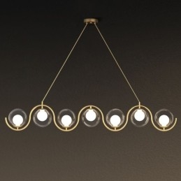 Luminária pendente moderna de globo de vidro Luminária minimalista