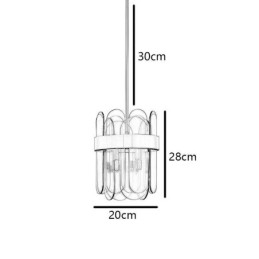 Iluminação pendente de vidro moderna
