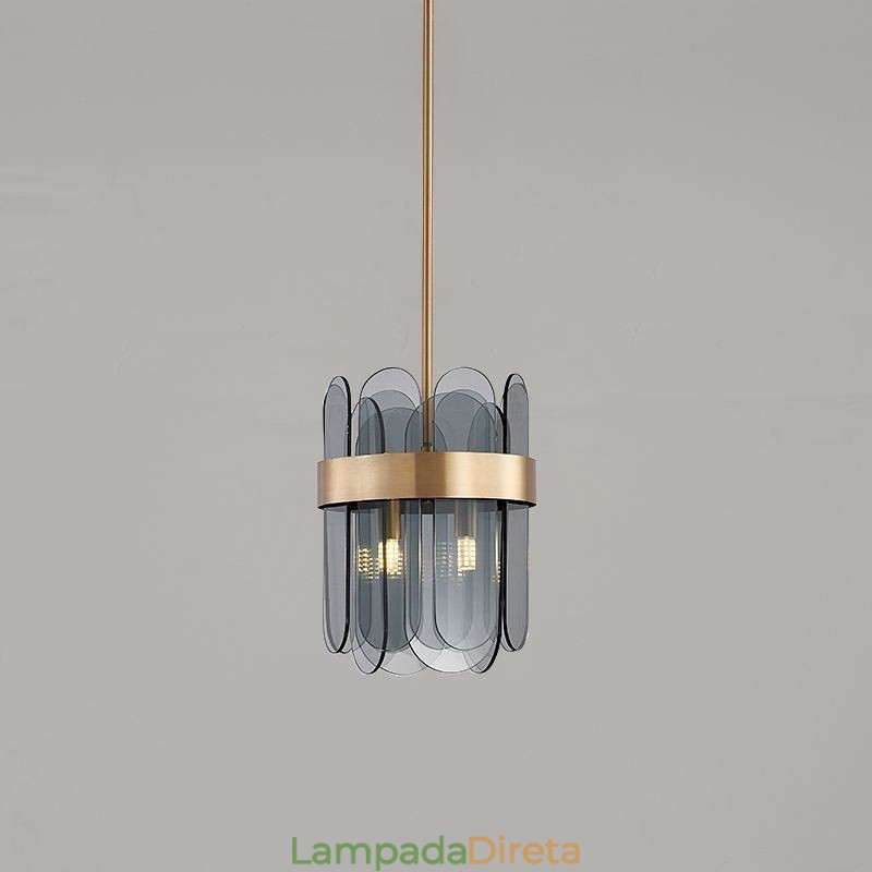 Iluminação pendente de vidro moderna
