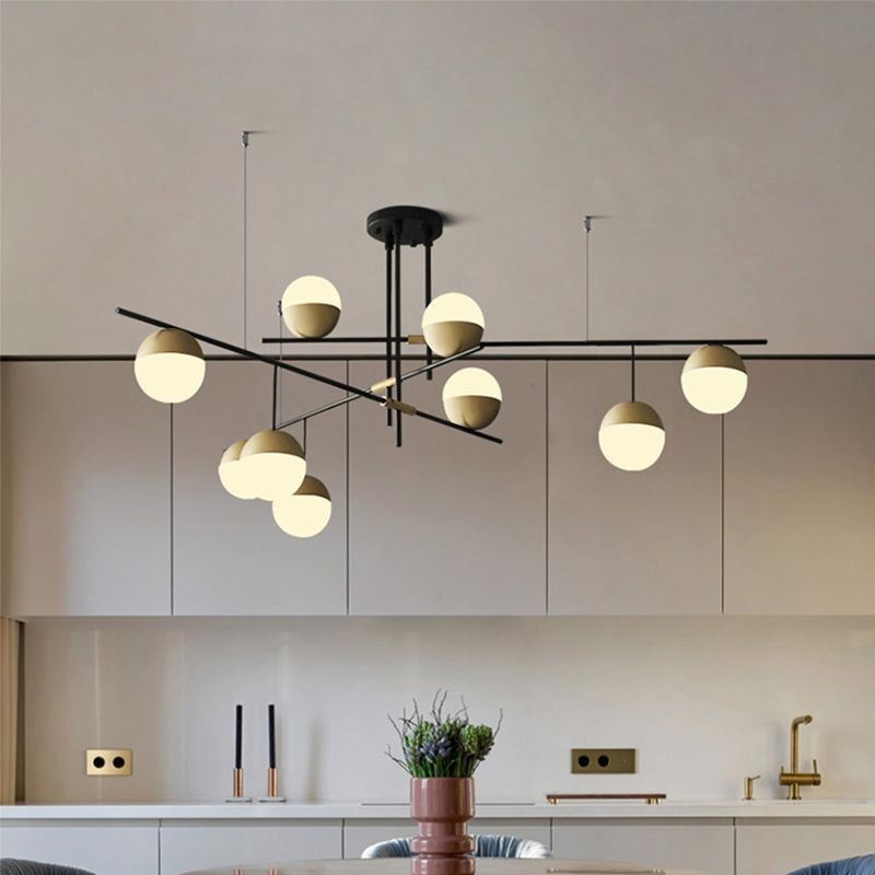 Lustre de teto com bola de vidro