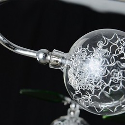 Lustre 6 Luzes Country Alumínio Vidro Cromado