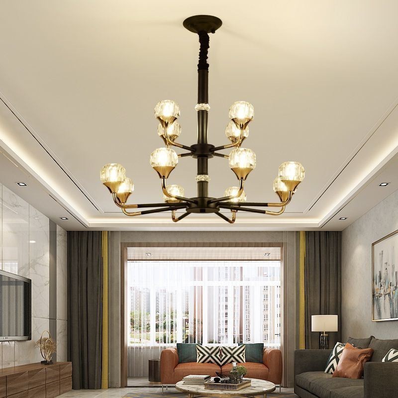 Lustre de cristal moderno e elegante