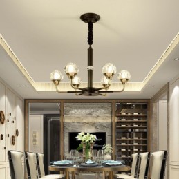 Lustre de cristal moderno e elegante