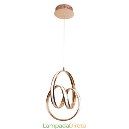 Luminária pendente minimalista moderna com torção circular única e luminária de ilha Luminária pendente minimalista moderna com torção circular única e luminária de ilha