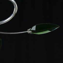 Lustre 6 Luzes Country Alumínio Vidro Cromado