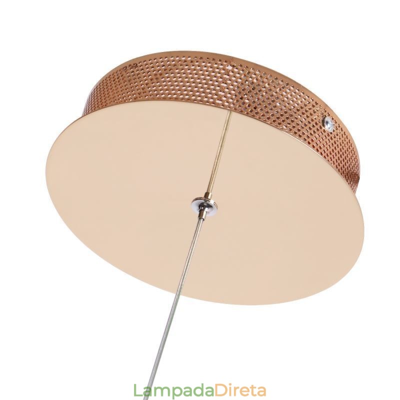 Luminária pendente minimalista moderna com torção circular única e luminária de ilha