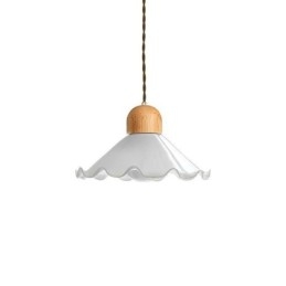 Luminária pendente moderna de vidro com renda, luminária pendente de cabeça única
