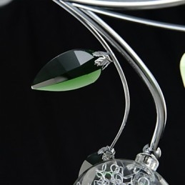 Lustre 6 Luzes Country Alumínio Vidro Cromado