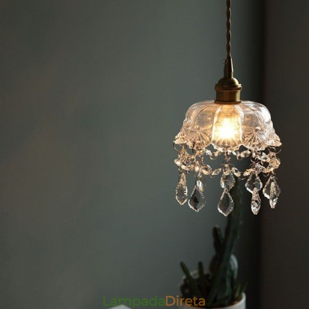 Elegante luminária pendente de vidro com cabeça única Mini luminária pendente Elegante luminária pendente de vidro com cabeça única Mini luminária pendente