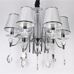 Lustre moderno contemporâneo de cristal galvanizado