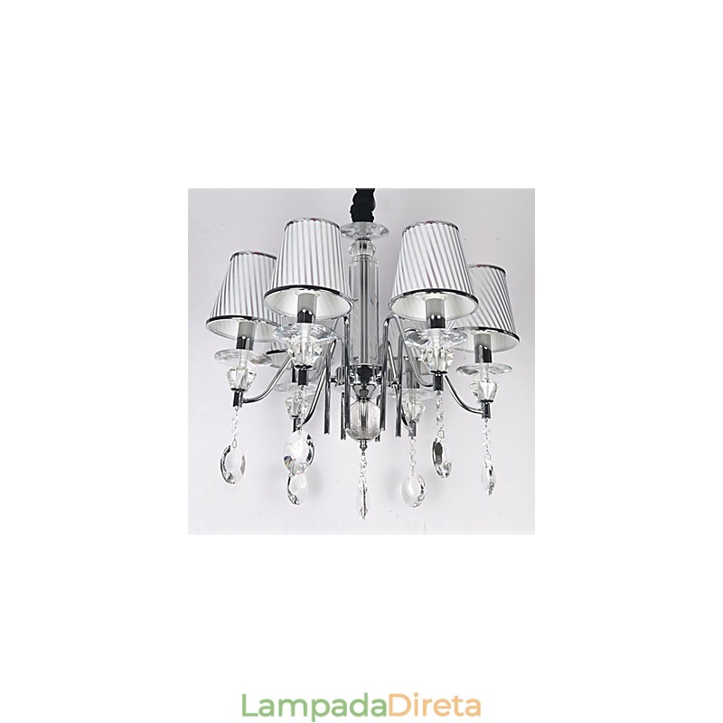 Lustre moderno contemporâneo de cristal galvanizado
