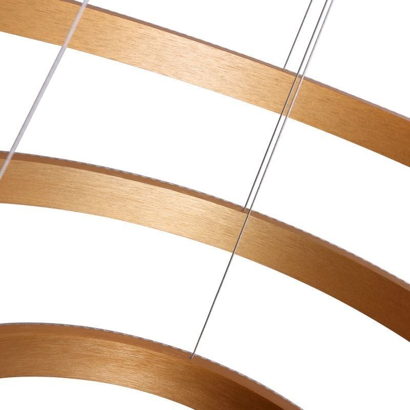 Luminária pendente moderna acrílica 3 anéis lâmpada 80+60+40cm