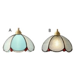 Luminária pendente minimalista de vidro com pétalas, luminária pendente de vidro de cabeça única