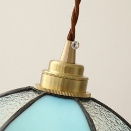 Luminária pendente minimalista de vidro com pétalas, luminária pendente de vidro de cabeça única