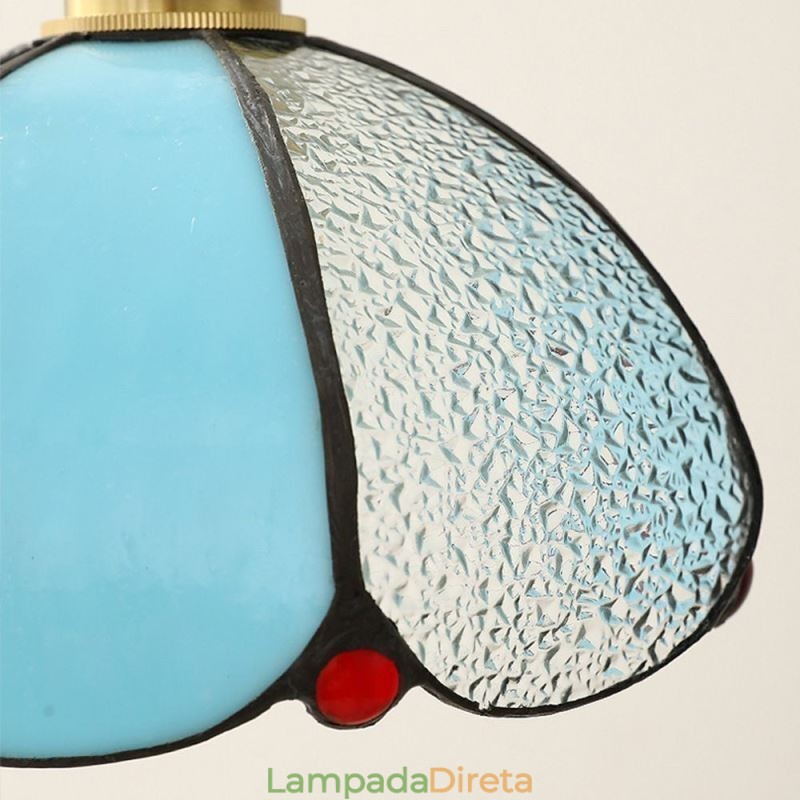 Luminária pendente minimalista de vidro com pétalas, luminária pendente de vidro de cabeça única
