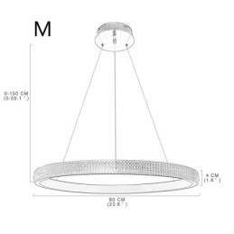 Luminária pendente de anel Luminária minimalista em acrílico