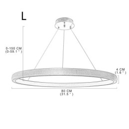 Luminária pendente de anel Luminária minimalista em acrílico