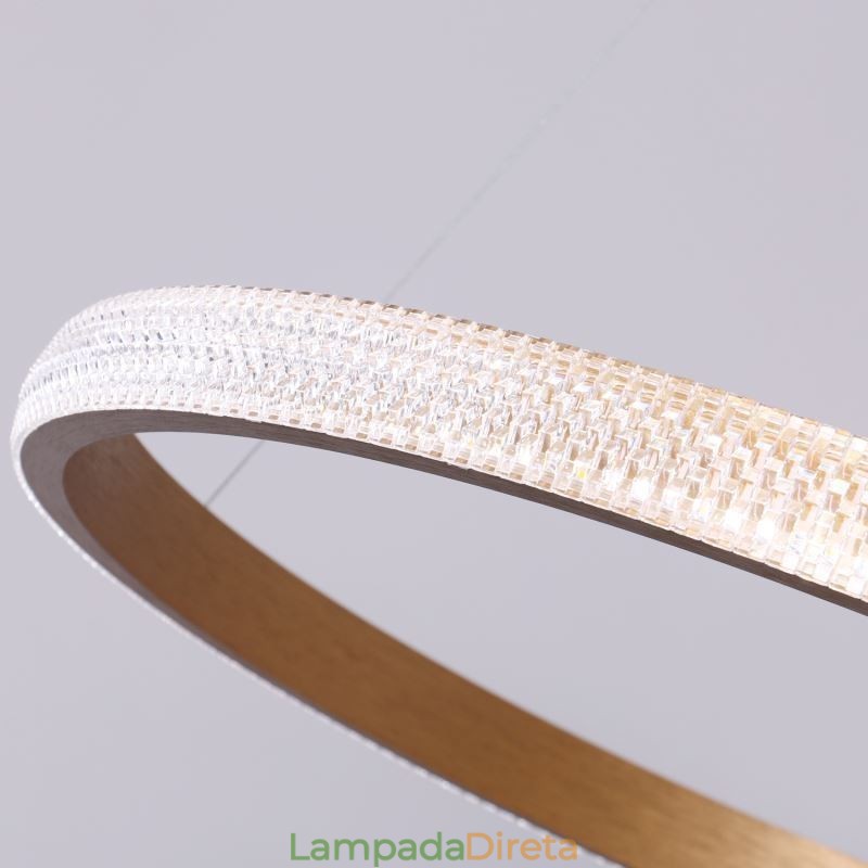 Luminária pendente de anel Luminária minimalista em acrílico