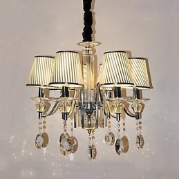 Lustre moderno contemporâneo de cristal galvanizado