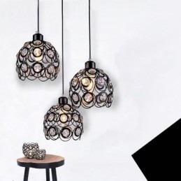 Ideias de ilha para luminária pendente de ferro com cristal oco
