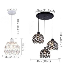 Ideias de ilha para luminária pendente de ferro com cristal oco