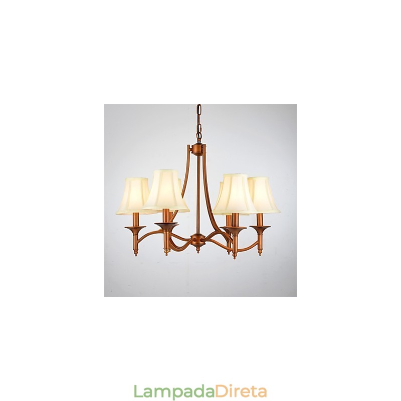 Moderno Contemporâneo Tradicional Clássico Rústico Lodge Vintage Country Antigo Latão Metal Pendente Luz