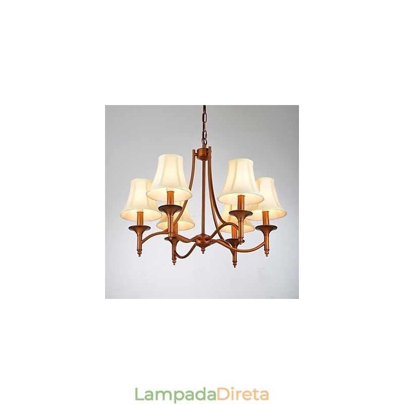 Moderno Contemporâneo Tradicional Clássico Rústico Lodge Vintage Country Antigo Latão Metal Pendente Luz