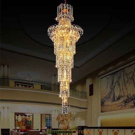Lustre de cristal europeu com pingente longo Lustre de cristal europeu com pingente longo
