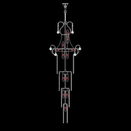 Lustre de cristal europeu com pingente longo