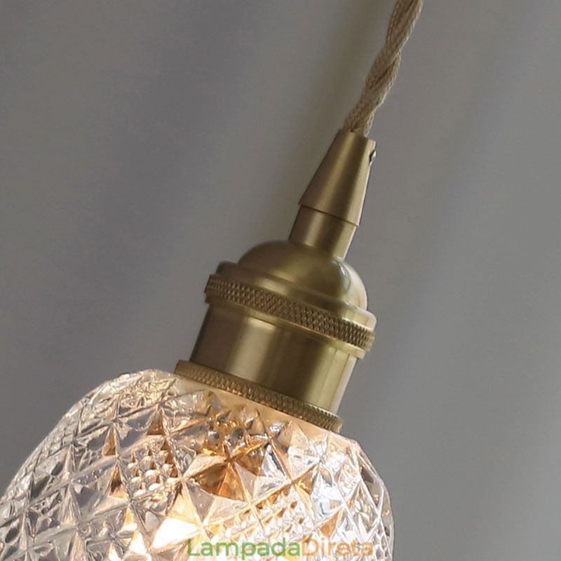 Luminária pendente de vidro com flor moderna 1 luminária decorativa