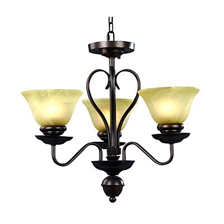 Lustre de vidro de 3 luzes Lustre de vidro de 3 luzes