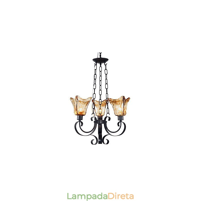 Lustre de metal com pintura clássica tradicional