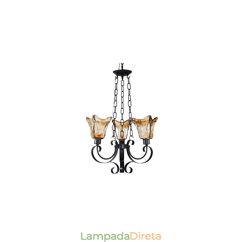 Lustre de metal com pintura clássica tradicional
