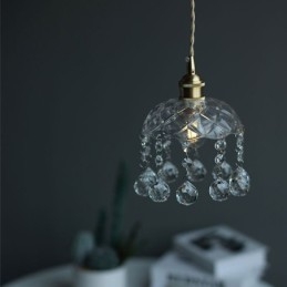 Mini pingente de vidro moderno, luminária decorativa de 1 luz