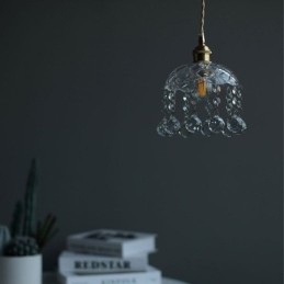 Mini pingente de vidro moderno, luminária decorativa de 1 luz