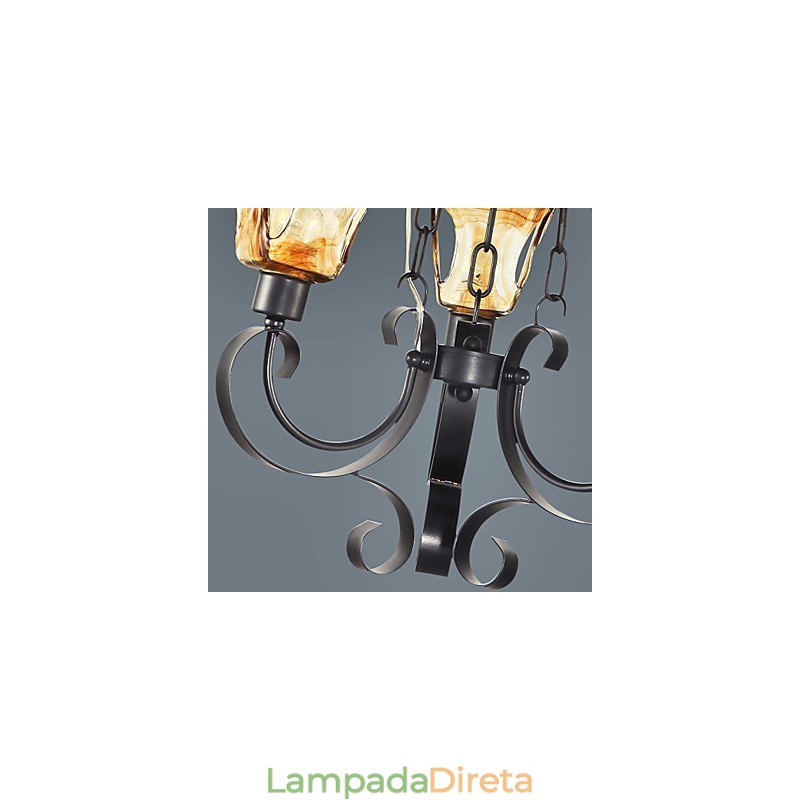 Lustre de metal com pintura clássica tradicional