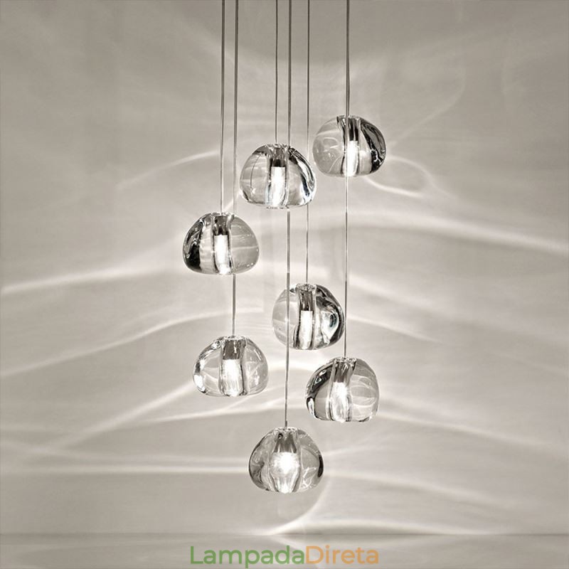 Luminária pendente moderna de cristal, abajur de cristal exclusivo, escada duplex
