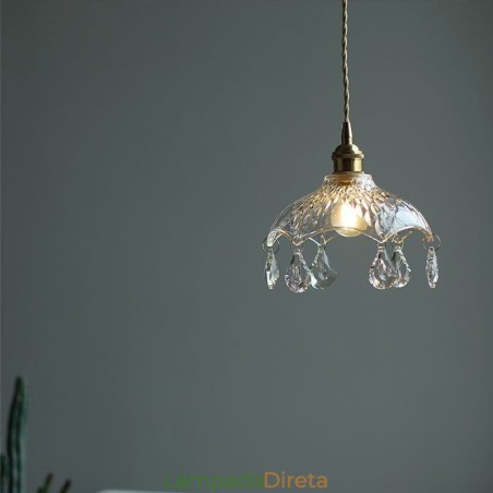 Luminária pendente de vidro minimalista moderna Luminária pendente de luz única Luminária pendente de vidro minimalista moderna Luminária pendente de luz única
