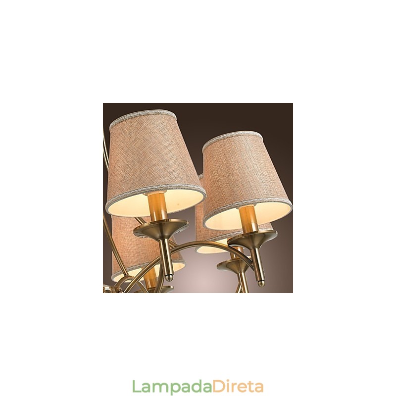 Lustre moderno contemporâneo tradicional clássico rústico chalé country island vintage latão metal lustre