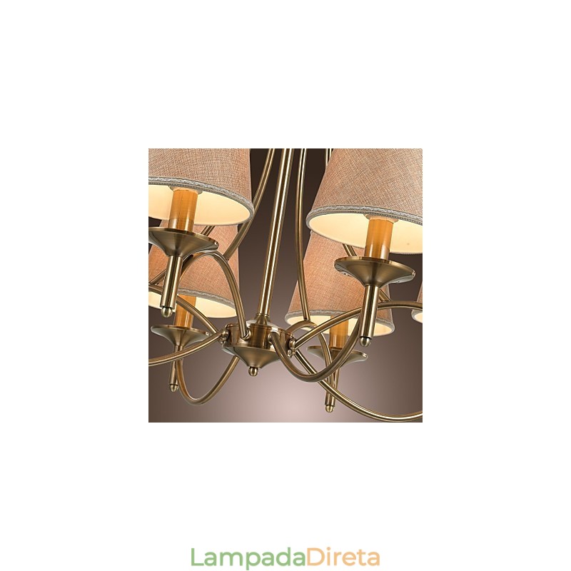 Lustre moderno contemporâneo tradicional clássico rústico chalé country island vintage latão metal lustre