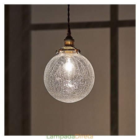 Luminária pendente de vidro moderna com craquelamento no teto Luminária pendente de vidro moderna com craquelamento no teto
