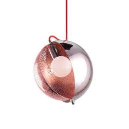 Moderno Rose Gold Pendant Light Half Round Glass Lamp Abajur Luz Decorativa Café
