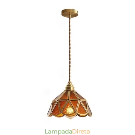 Luminária pendente de vidro retrô Luminária de teto de vidro estilo japonês Luminária pendente de vidro retrô Luminária de teto de vidro estilo japonês
