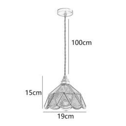 Luminária pendente de vidro retrô Luminária de teto de vidro estilo japonês
