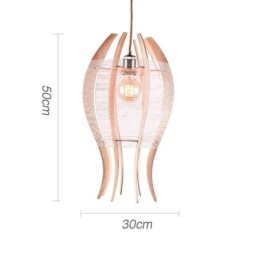 Luminária pendente de madeira estilo nórdico faça você mesmo com peixe