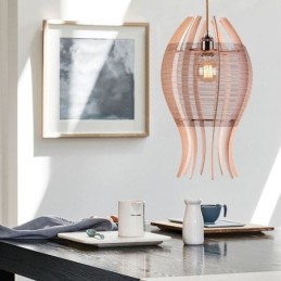 Luminária pendente de madeira estilo nórdico faça você mesmo com peixe