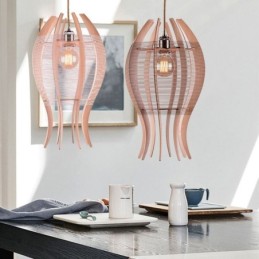 Luminária pendente de madeira estilo nórdico faça você mesmo com peixe