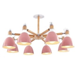 Lustre nórdico Macaron Pendant Light criativo de madeira