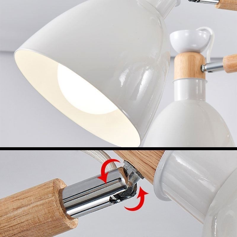 Lustre nórdico Macaron Pendant Light criativo de madeira
